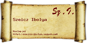 Szeicz Ibolya névjegykártya