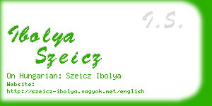 ibolya szeicz business card